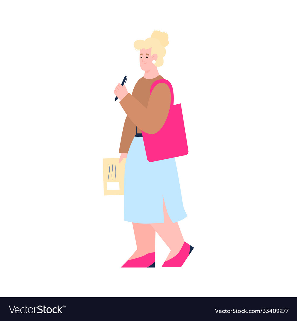 Frau halten cv Lebenslauf für Rekrutierung Agentur Wohnung vector image Frau halten cv Lebenslauf für Rekrutierung Agentur Wohnung