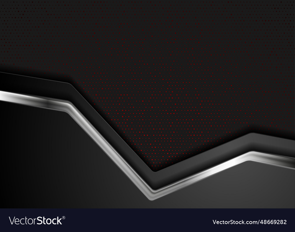 Abstract tech background with metallic stripe Vector Image Abstract tech background with metallic stripe