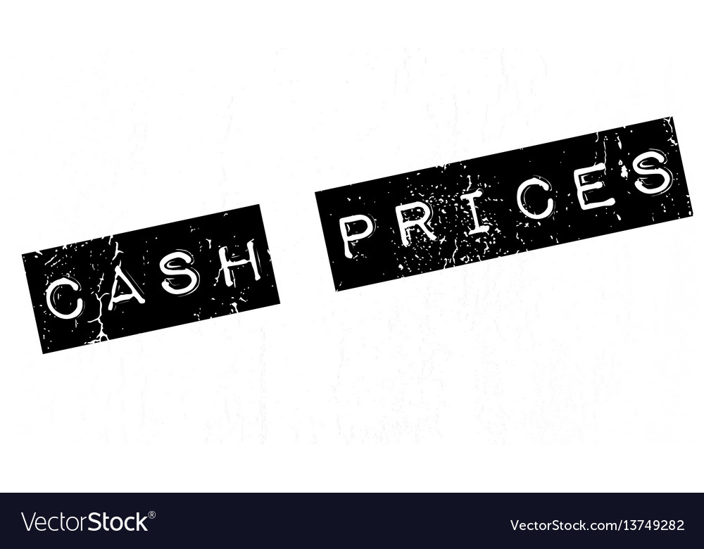 Cash prices rubber stamp