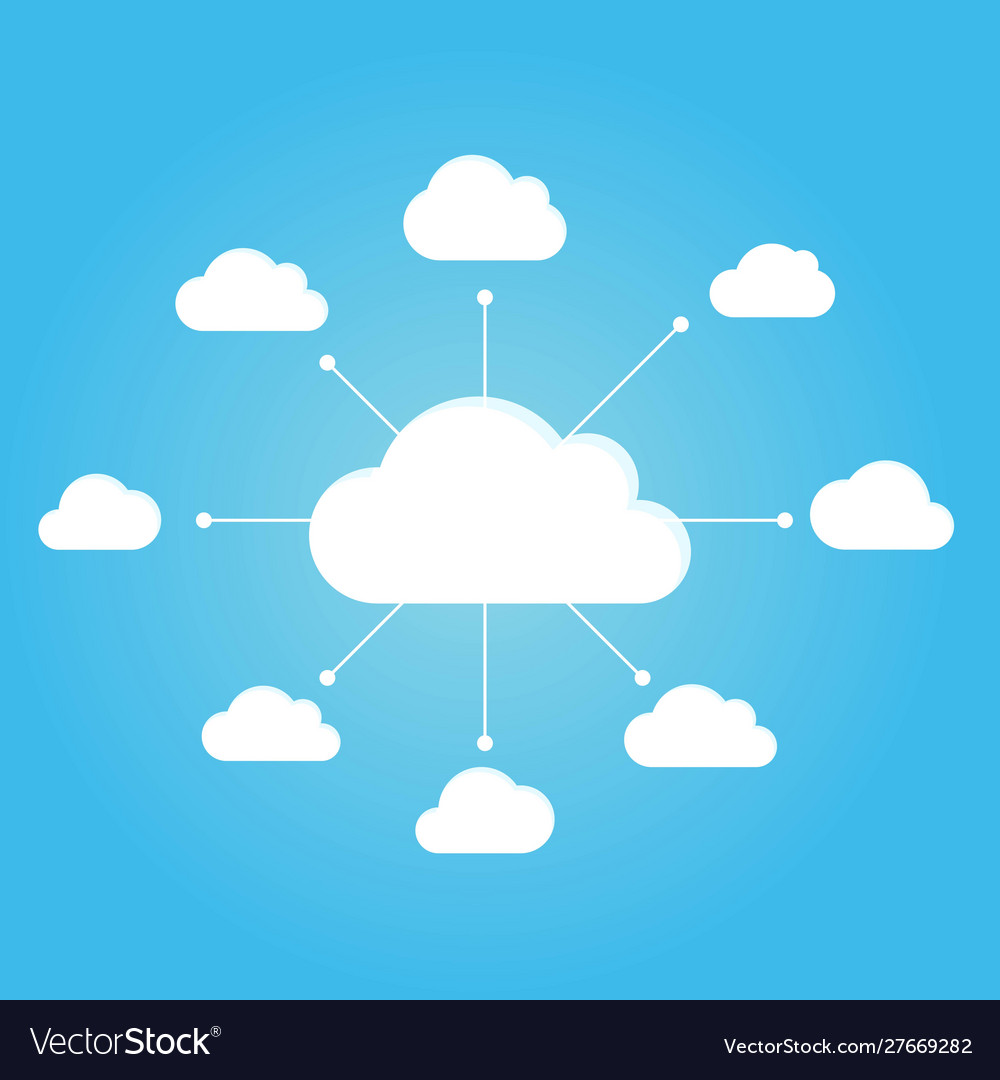 Cloud computing icon vector image Cloud computing icon