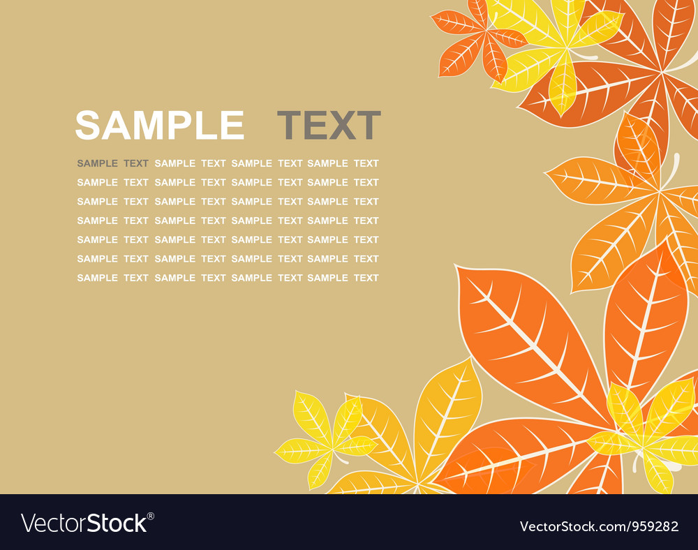 Colored Autumn Leaves Background Royalty Free Vector Image