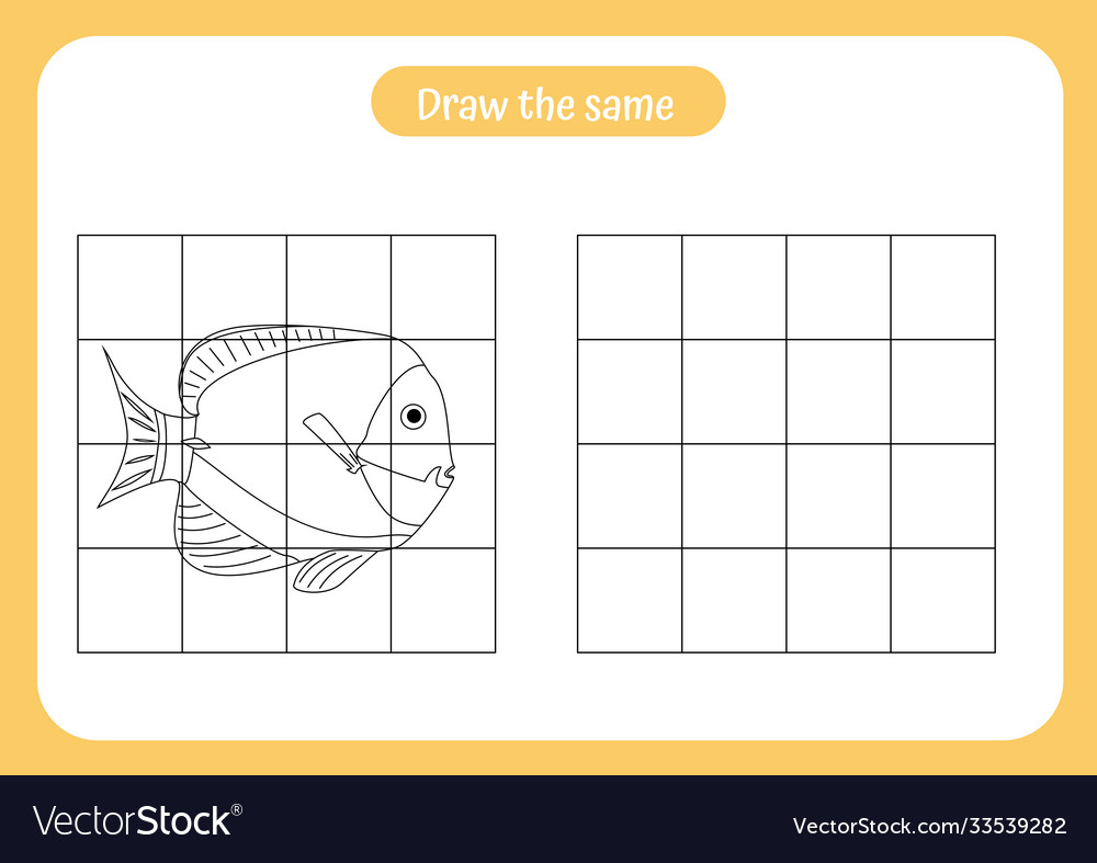 Copy picture fish - use grid Vector Image Copy picture fish - use grid