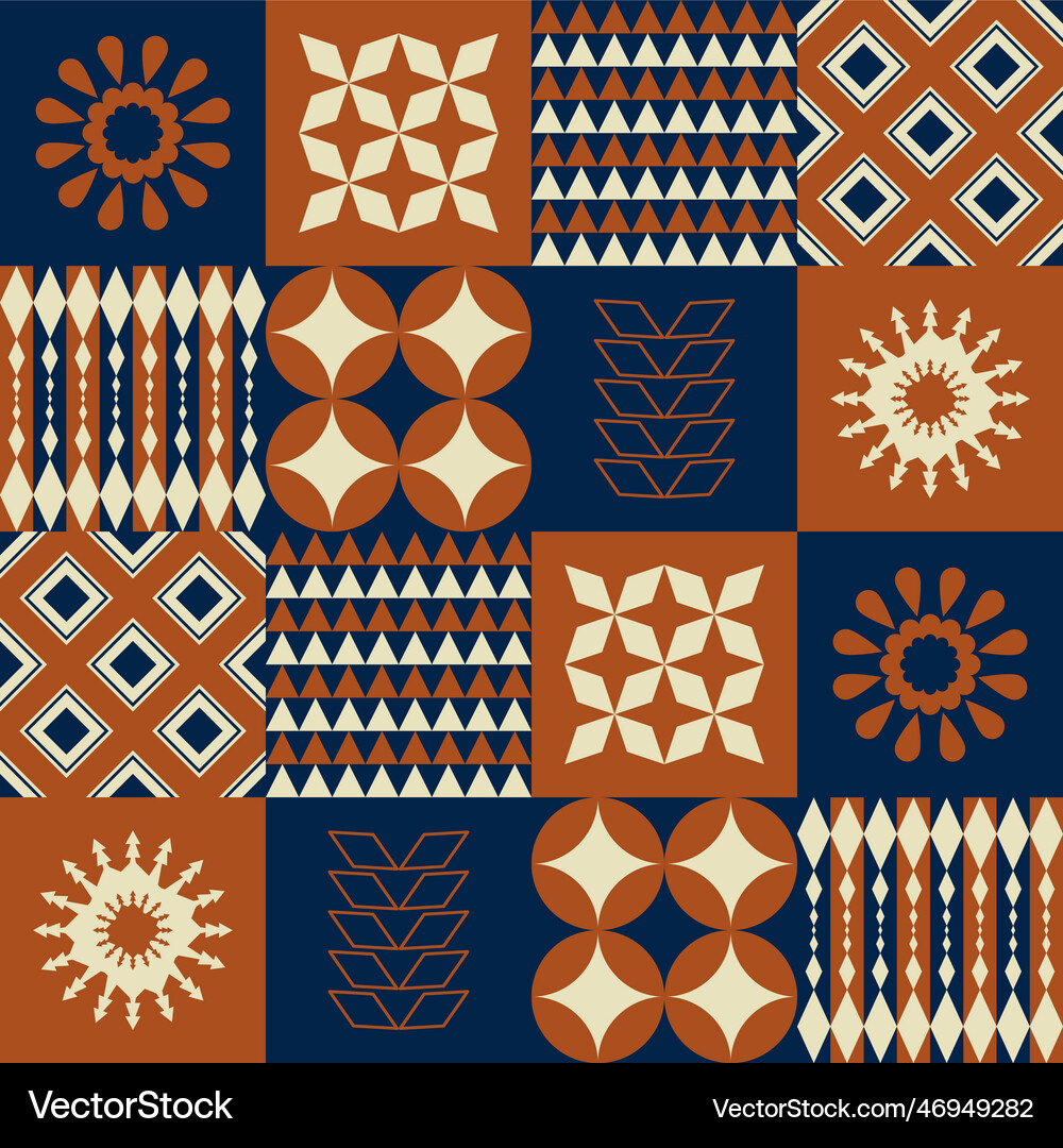 Ethnic geometric seamless pattern Royalty Free Vector Image