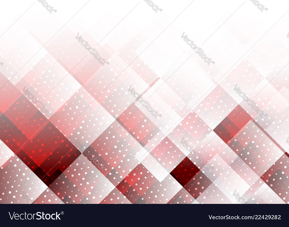 Geometric elements red color with dots abstract vector image Geometric elements red color with dots abstract