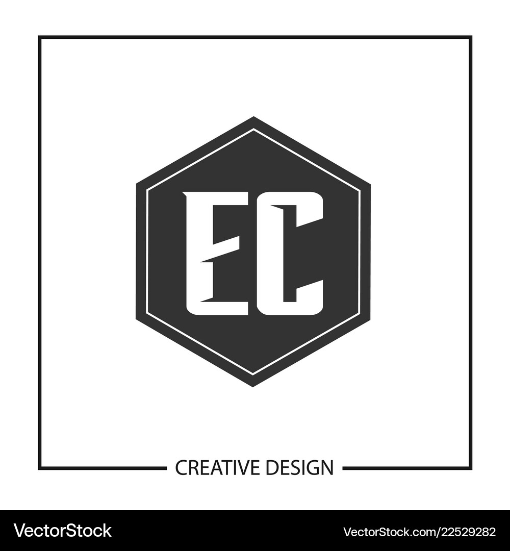 Initial letter ec logo template design Royalty Free Vector