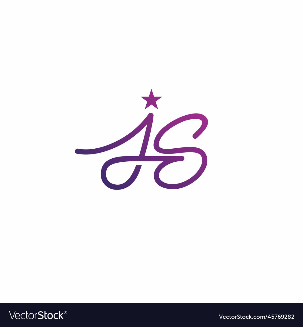 Js star logo design suitable for initial Vector Image Js star logo design suitable for initial