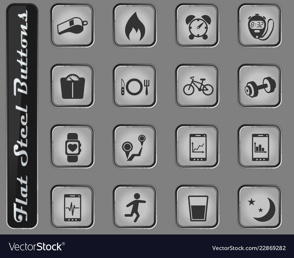 Monitoring apps icon set