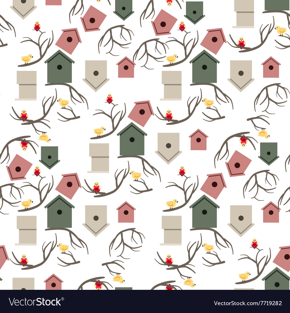 Nesting box seamless pattern