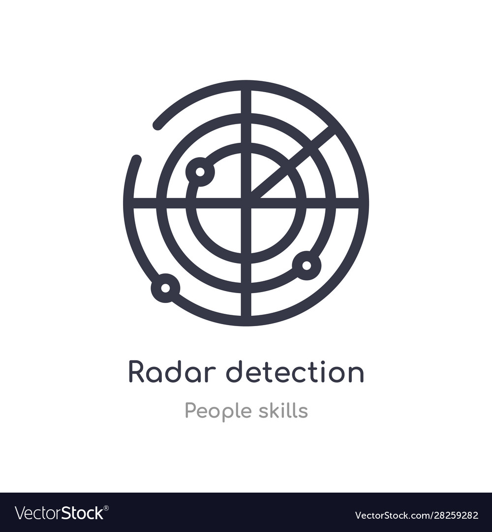 Radar detection outline icon isolated line from