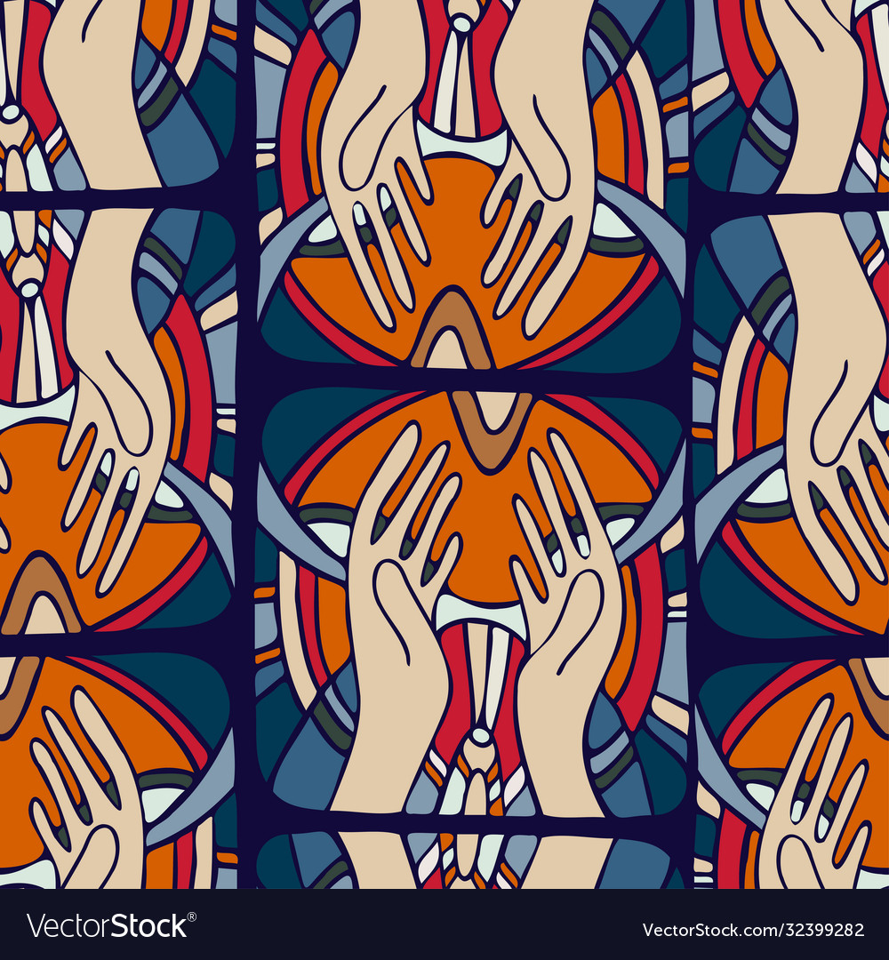 Seamless pattern design with squared Vector Image Seamless pattern design with squared