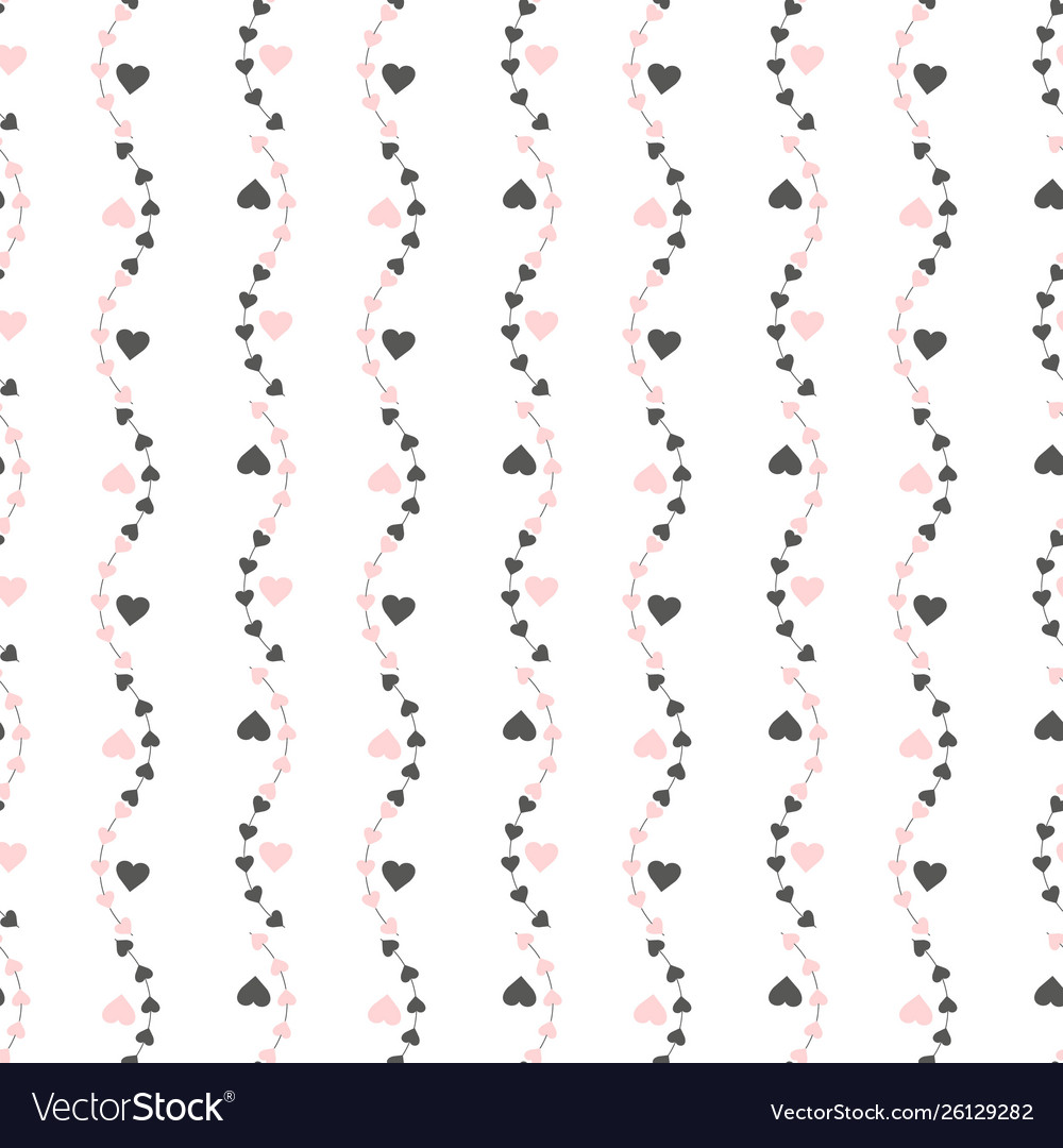 Seamless pattern with hearts repeating vector image Seamless pattern with hearts repeating