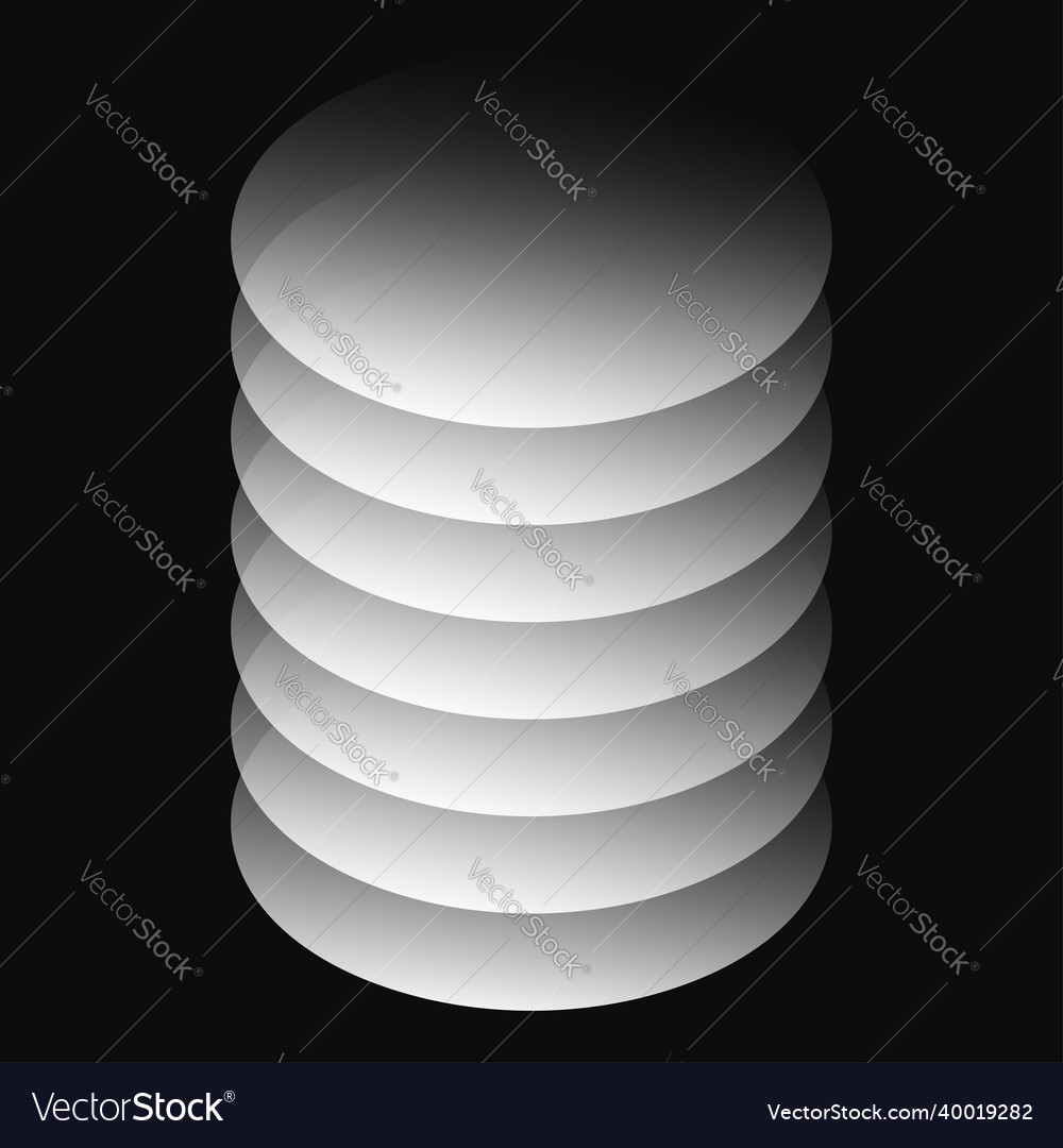 Stacked tower abstract server hdd hosting vector image Stacked tower abstract server hdd hosting