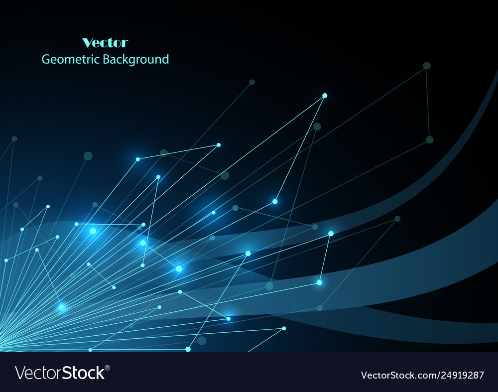 Abstract geometric background with connected lines vector image Abstract geometric background with connected lines