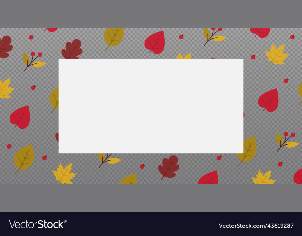 Autumn web template transparent background