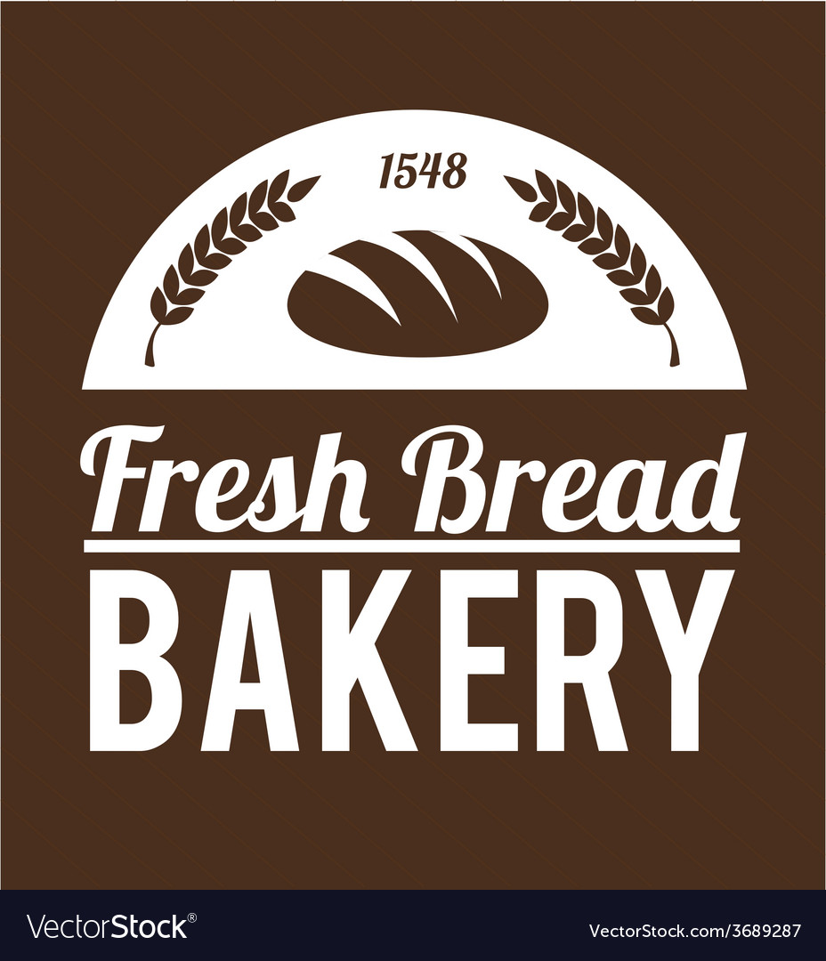 Bakery design over brown background Royalty Free Vector