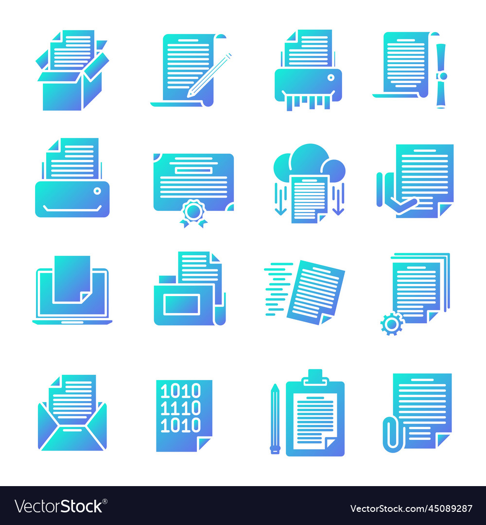 Document icons set
