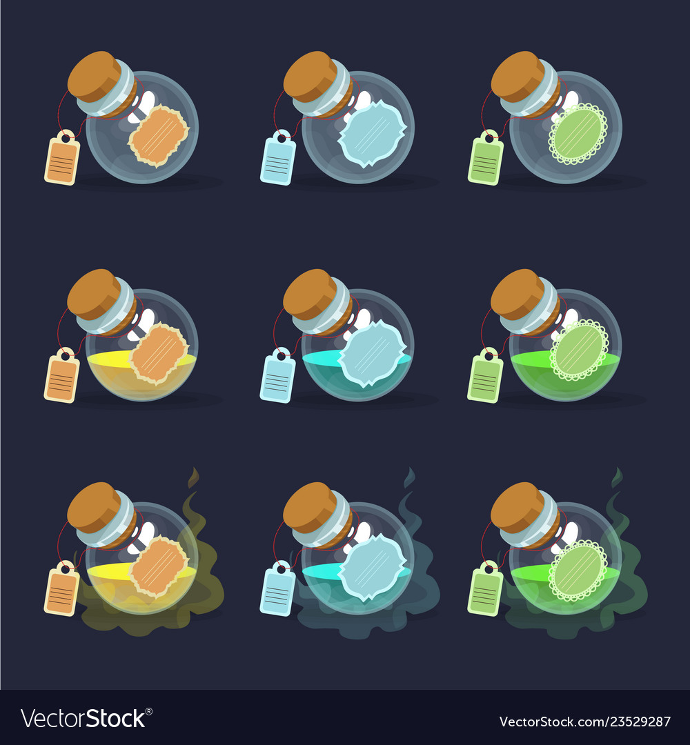 Game icon colored magic elixir design for app user