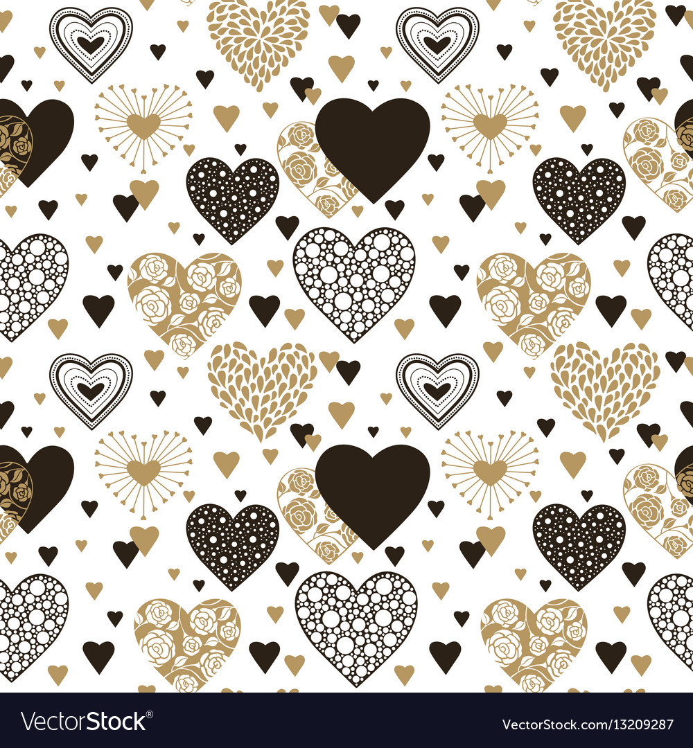 Hearts seamless background Royalty Free Vector Image