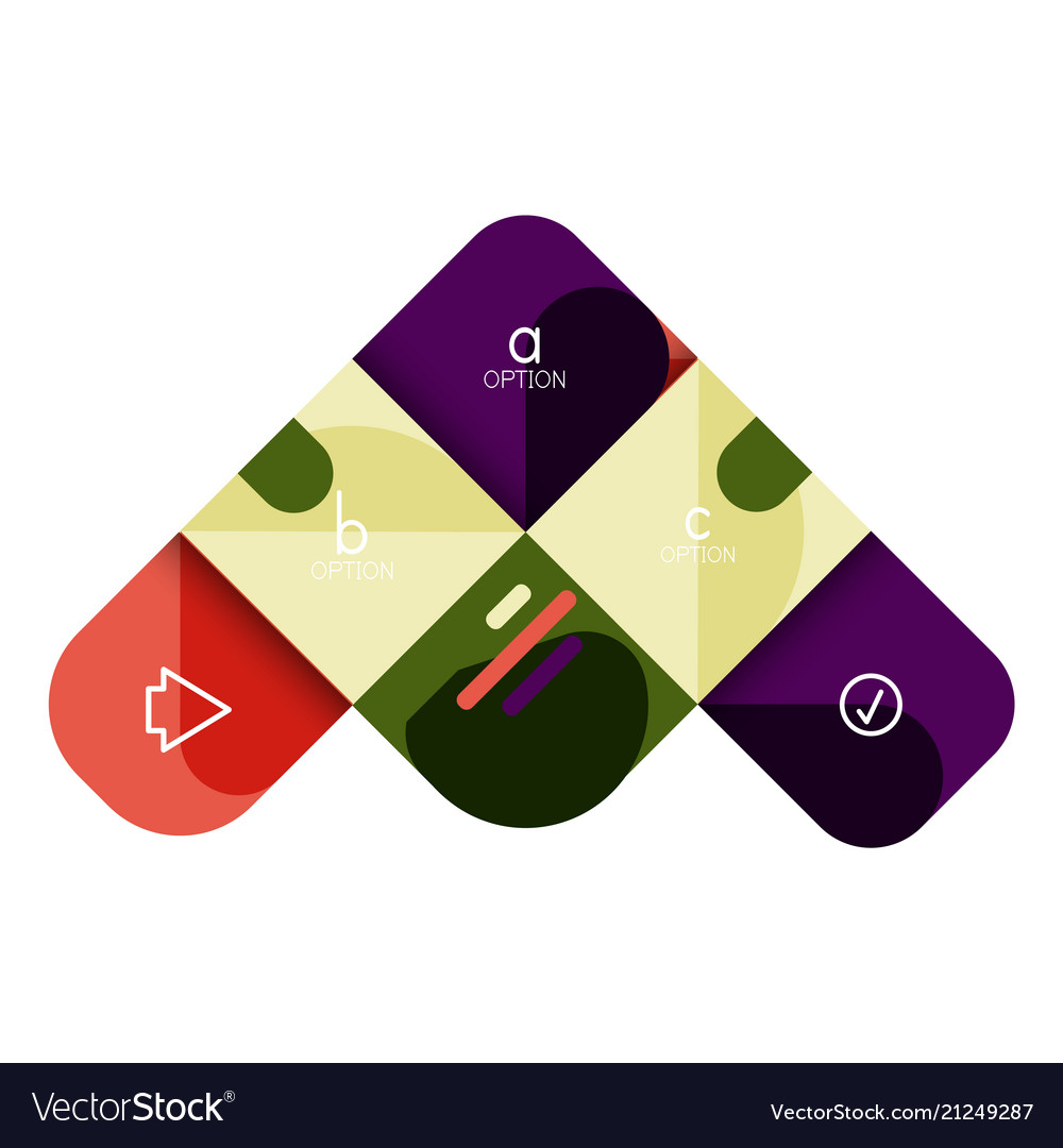 Infographics option and step by in rounded Vector Image Infographics option and step by in rounded