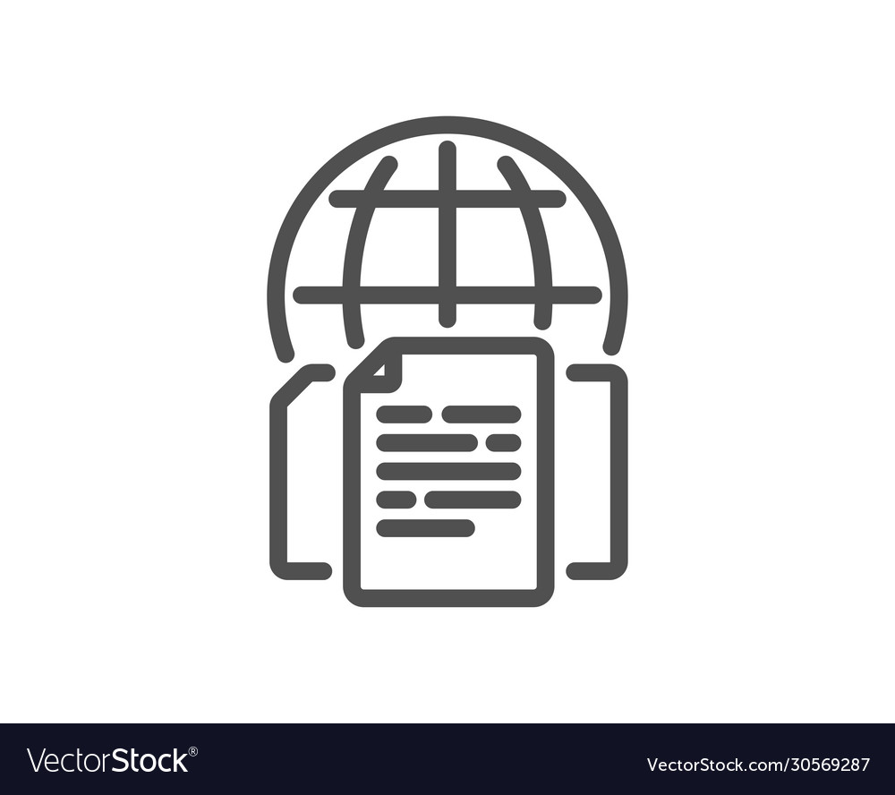 Internet documents line icon doc file page sign