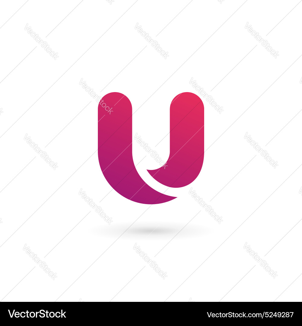 Letter U logo icon design template elements Vector Image