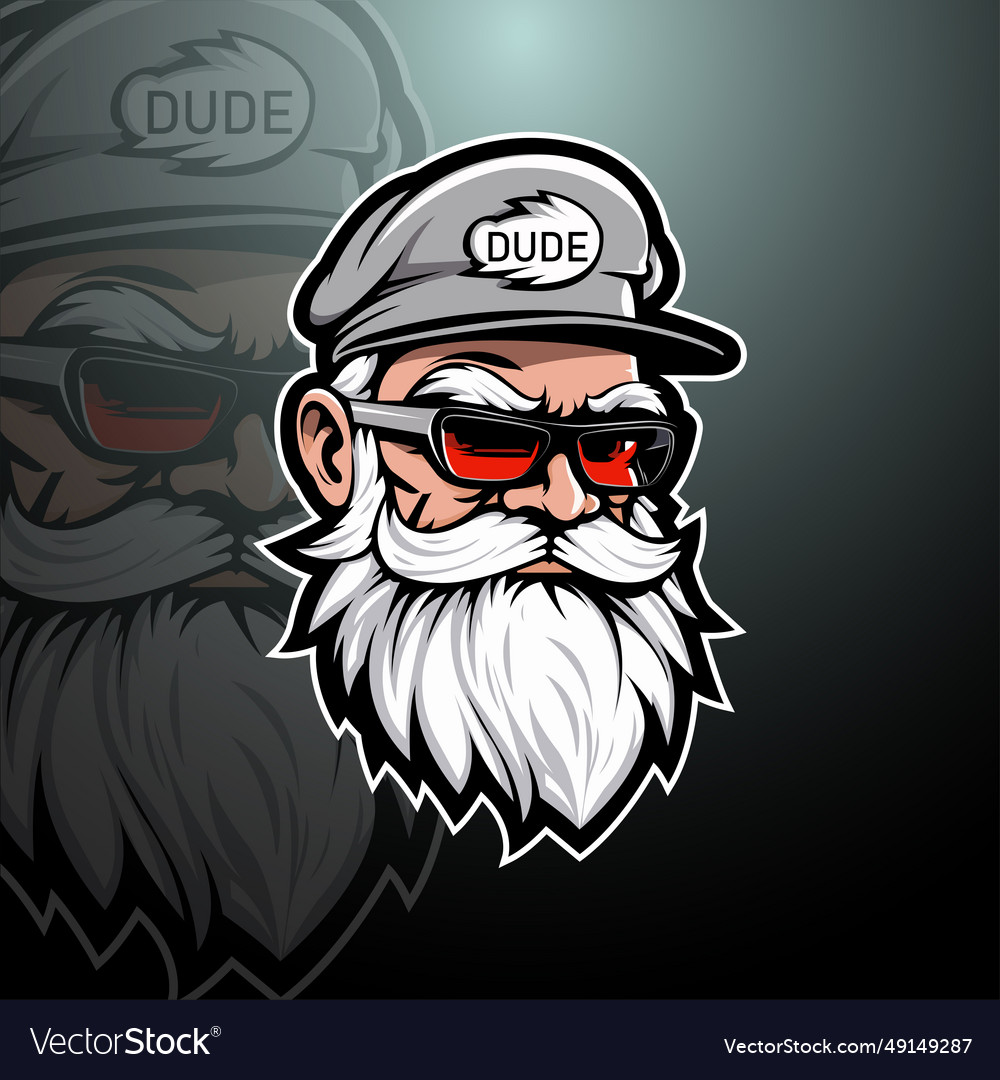 Oldman face mascot logo