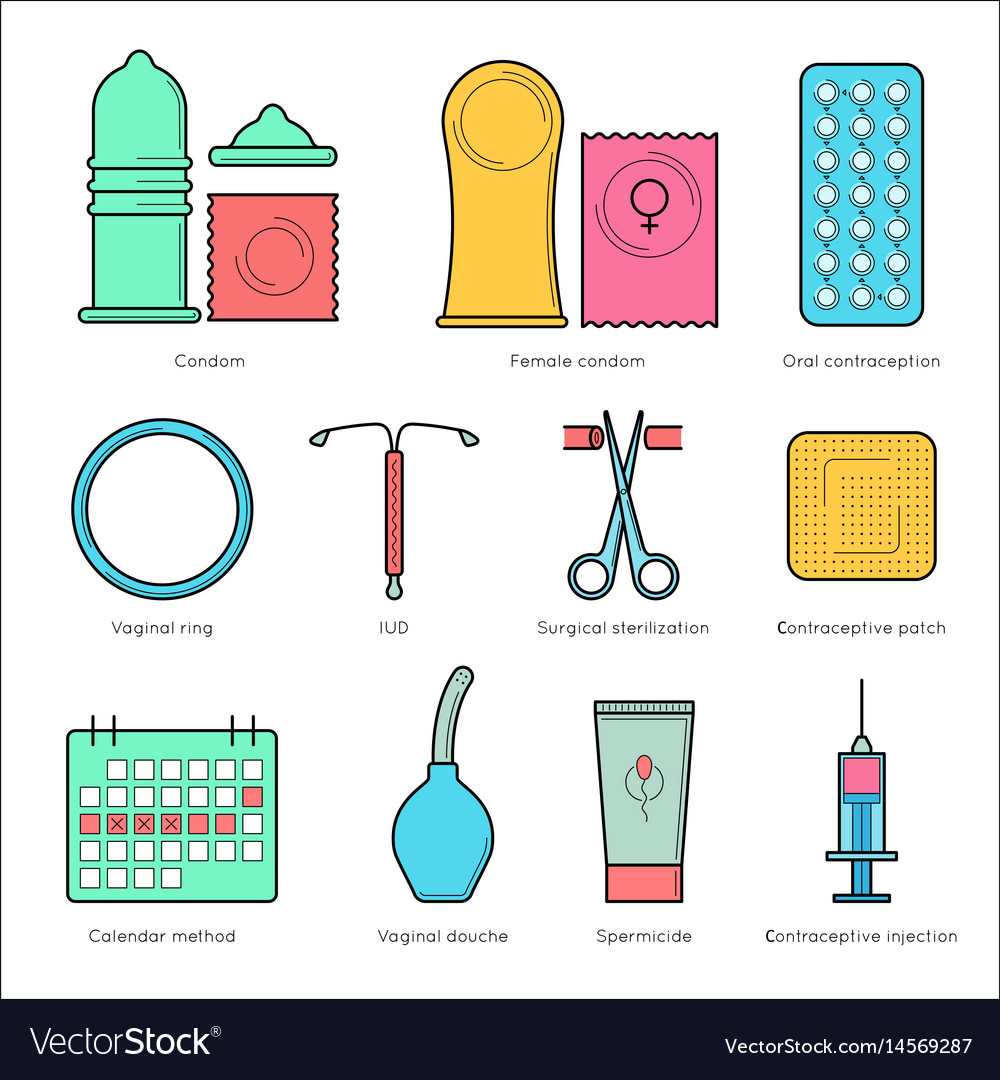 Planning pregnancy and birth control Royalty Free Vector