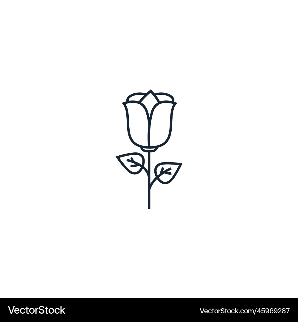 Rose creative icon from valentines day icons Vector Image