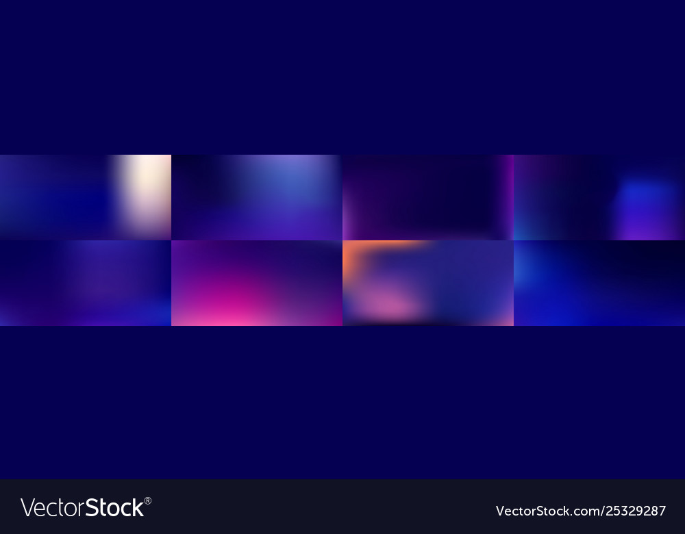 Set smooth abstract colorful mesh backgrounds vector image Set smooth abstract colorful mesh backgrounds