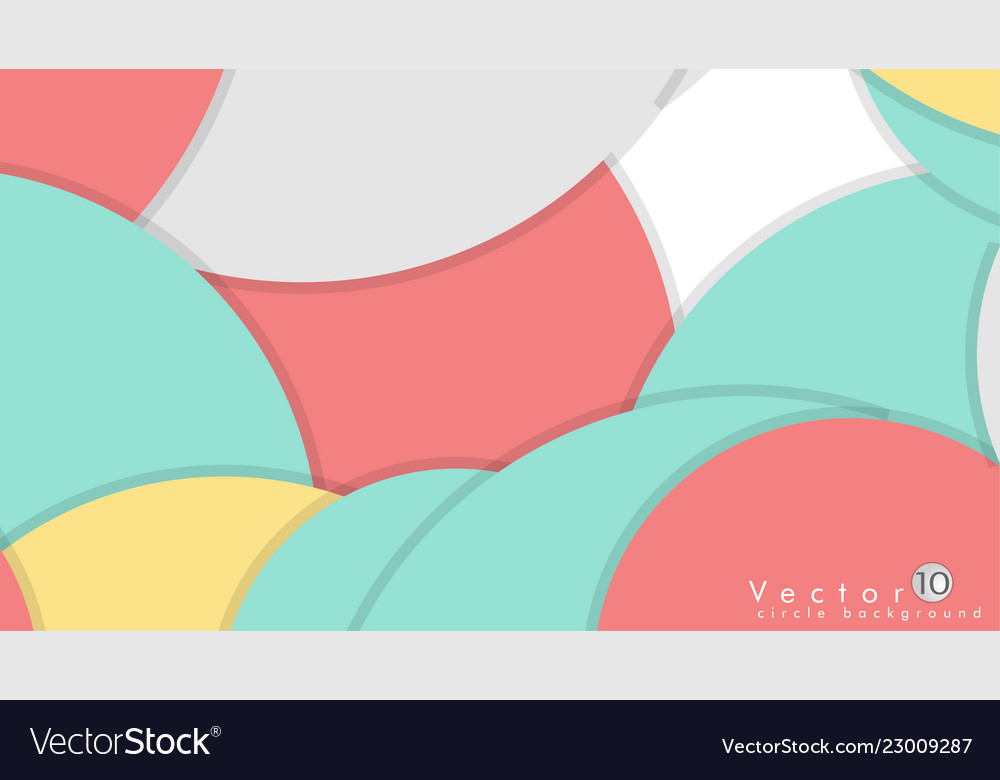 Simple and colorful circles background design vector image Simple and colorful circles background design