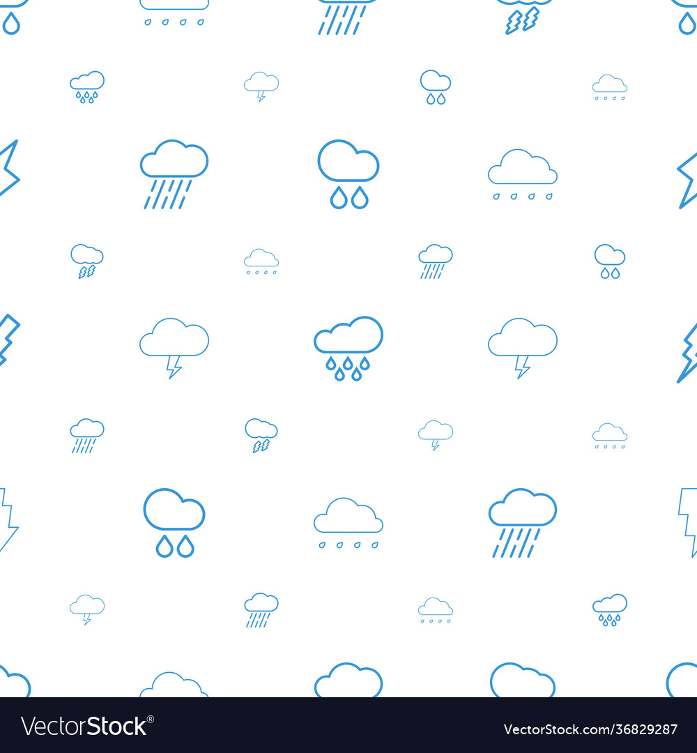 Storm icons pattern seamless white background