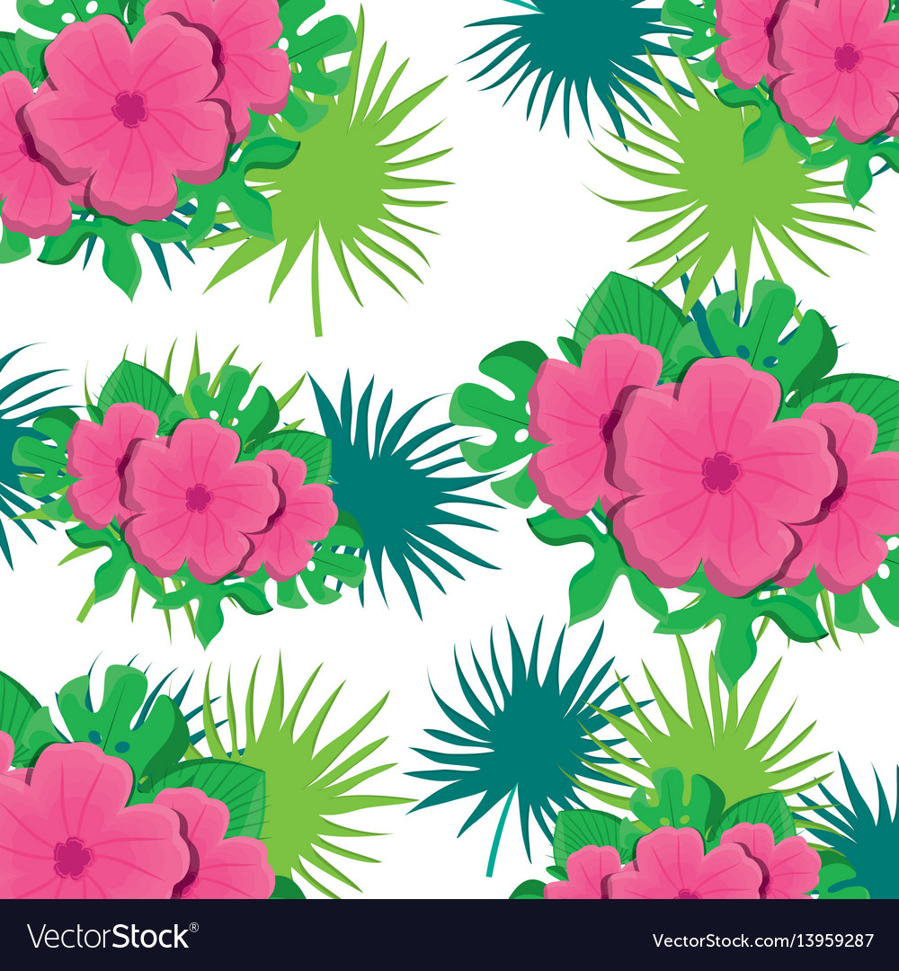 Tropical flowers design