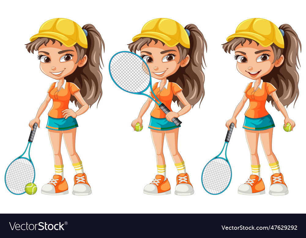 Cute girl wearing hat face ponytail hair vector image Cute girl wearing hat face ponytail hair