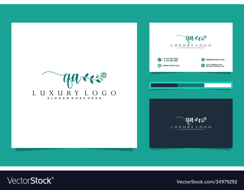 Initial qa feminine logo collections and business