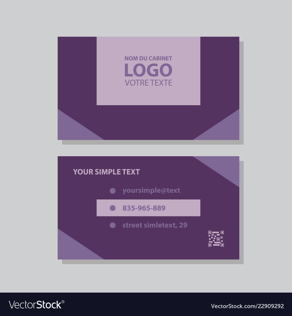 Modern simple light business card template