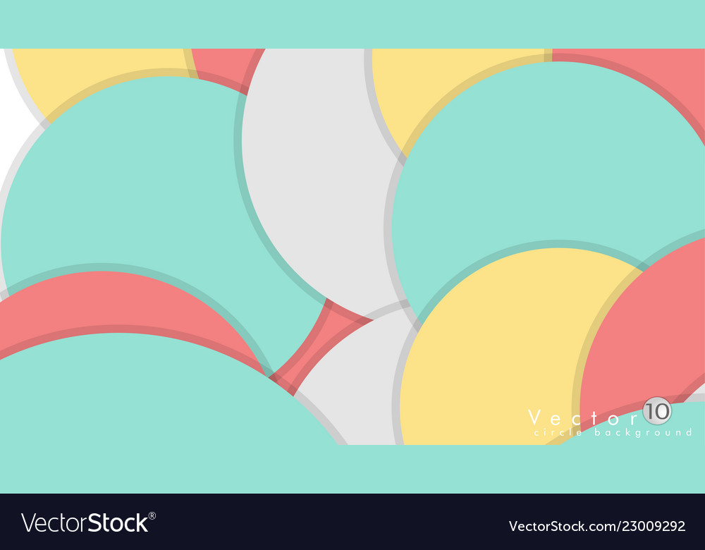 Simple and colorful circles background design vector image Simple and colorful circles background design