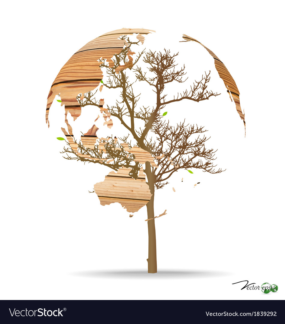 Tree shaped world map
