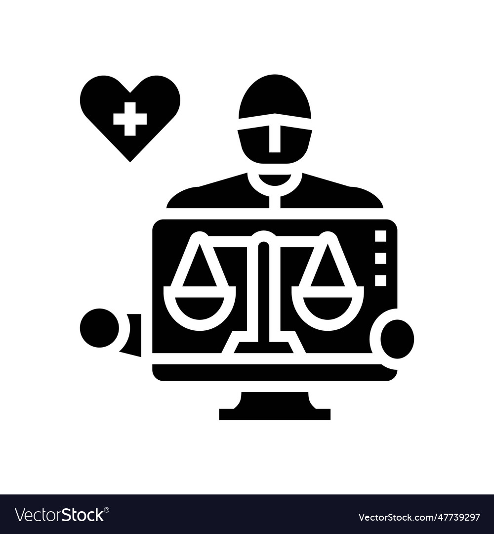 Biomedical ethics glyph icon