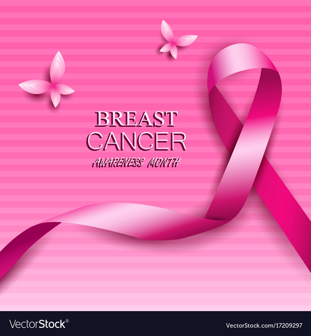 Breast cancer awareness pink ribbons