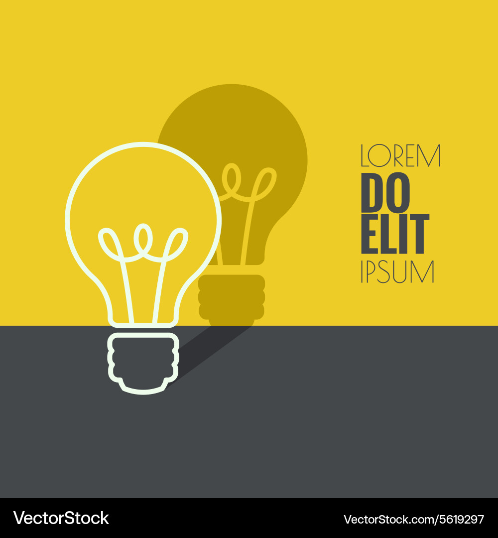 Bulb light idea Royalty Free Vector Image - VectorStock