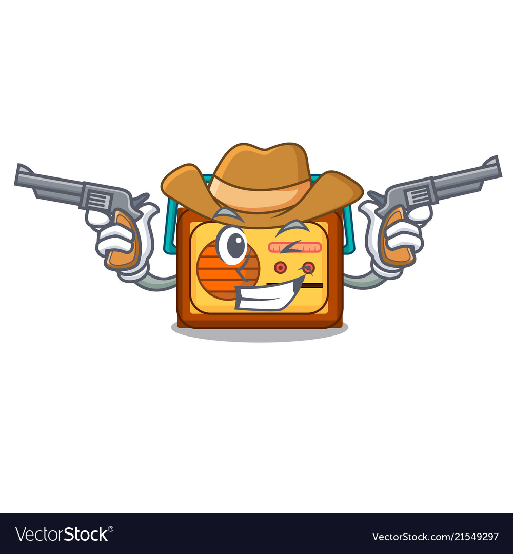 Cartoon Cowboy Radio Charakter