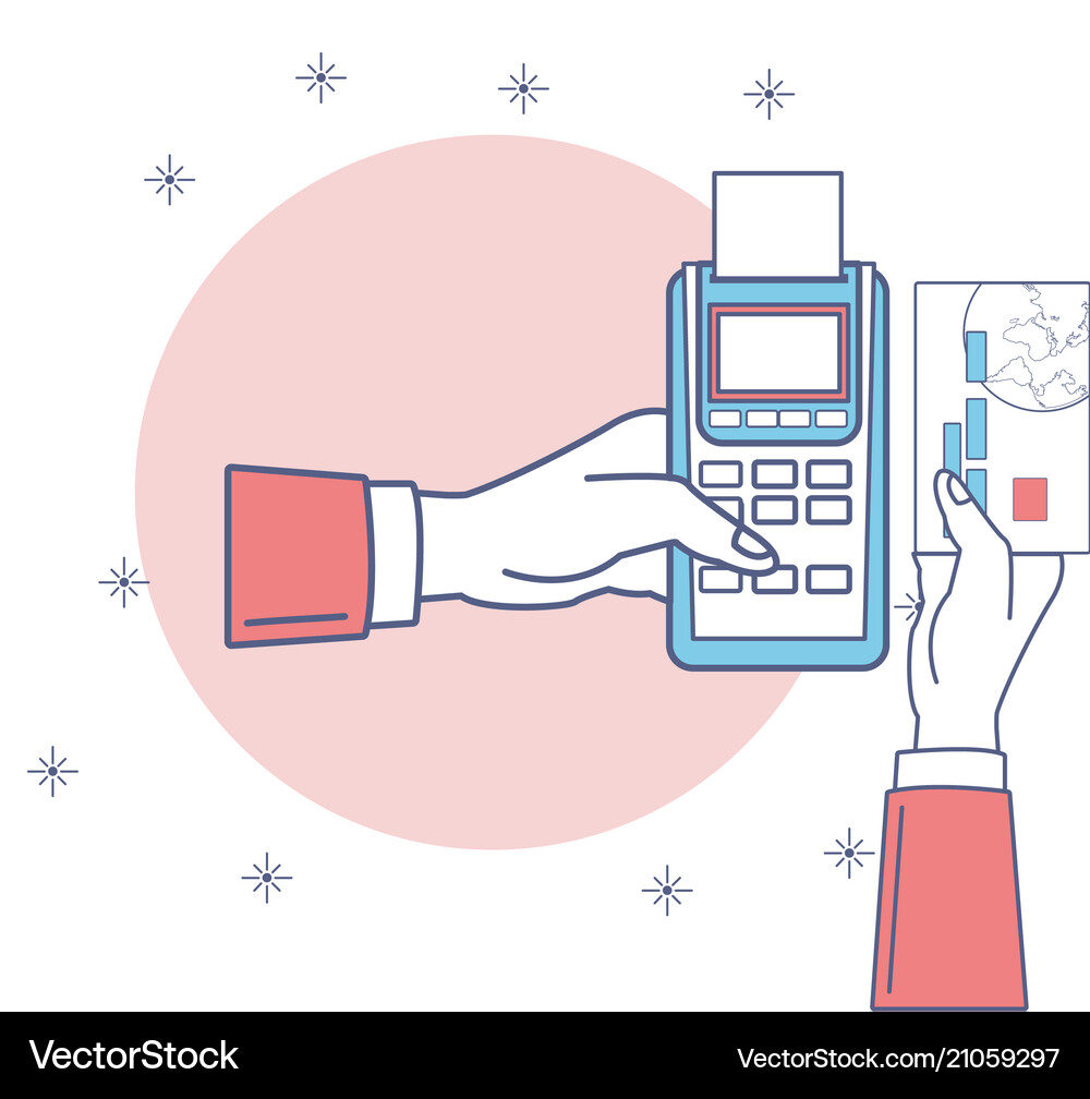 Dataphone electronic payment Royalty Free Vector Image