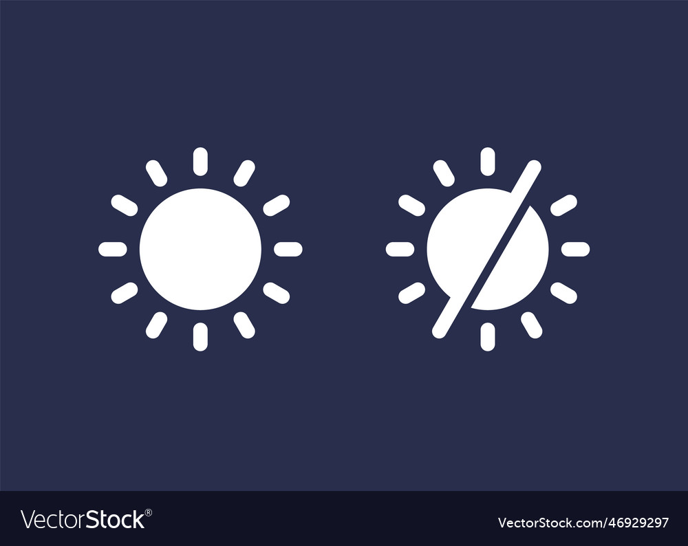 Day mode on and off icons for web apps