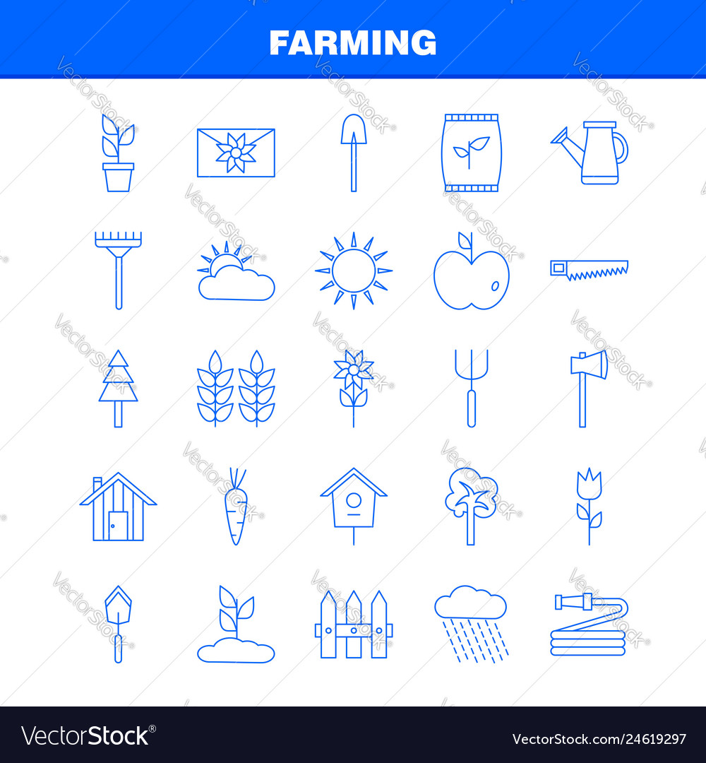 Farming line icon for web print and mobile uxui