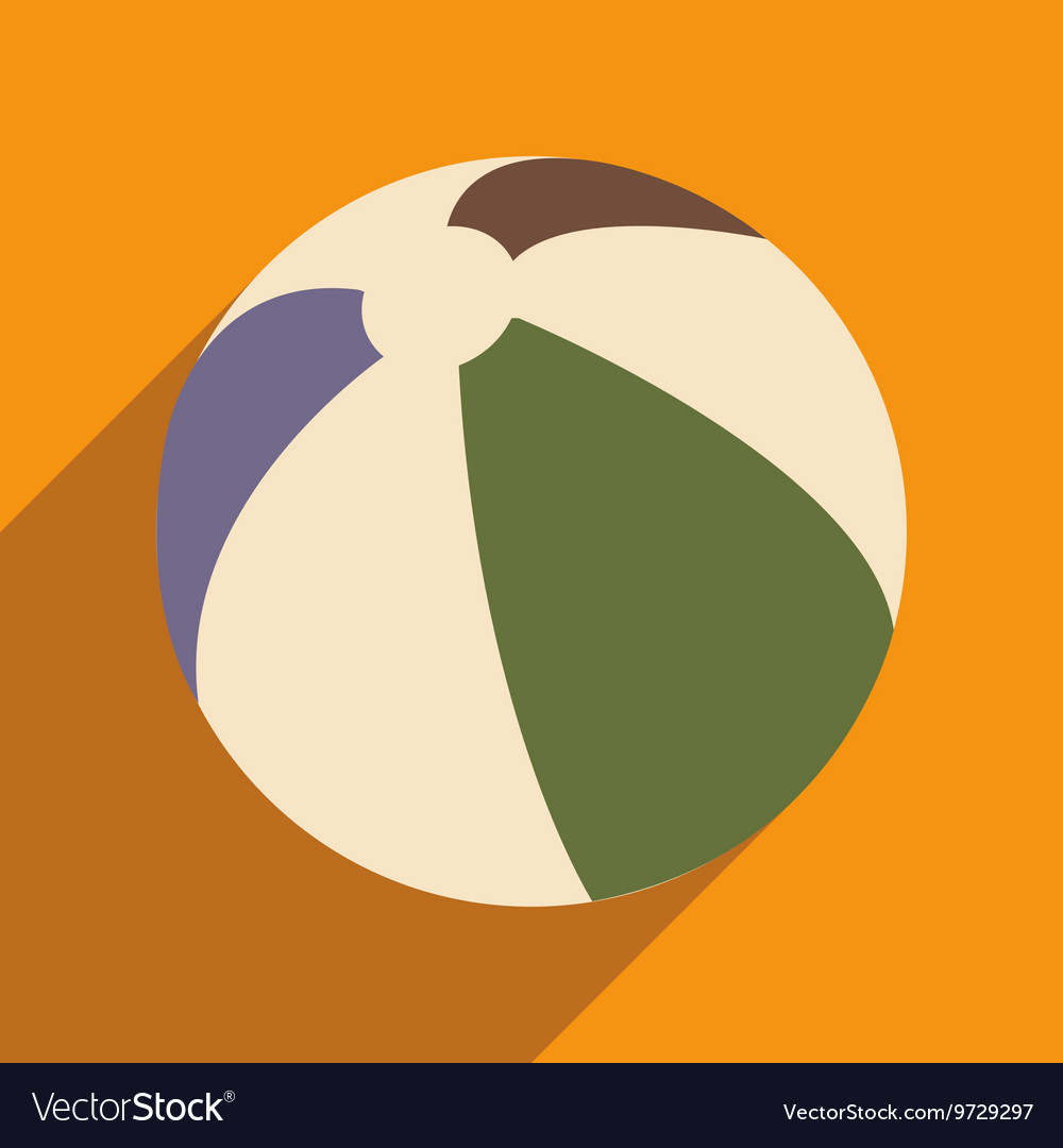Flat with shadow icon and mobile application beach