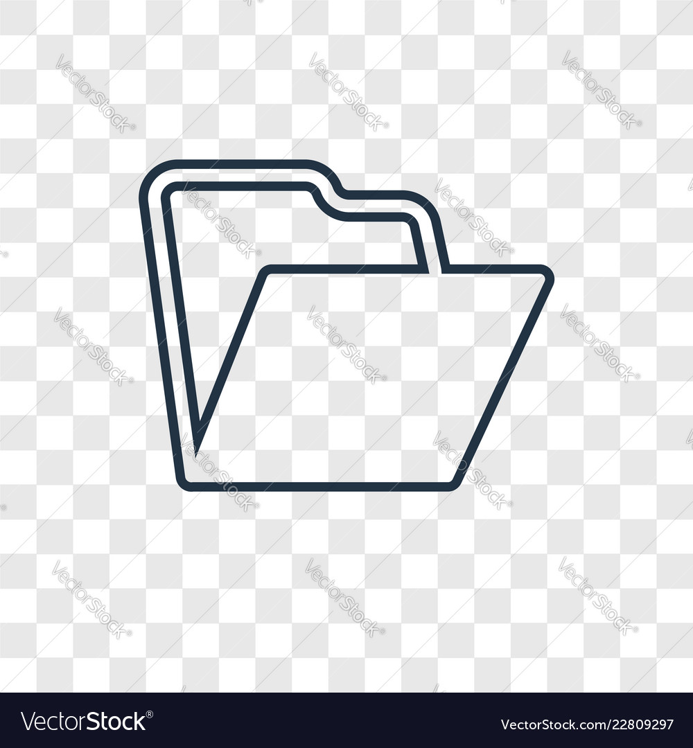 Folder concept linear icon isolated vector image Folder concept linear icon isolated