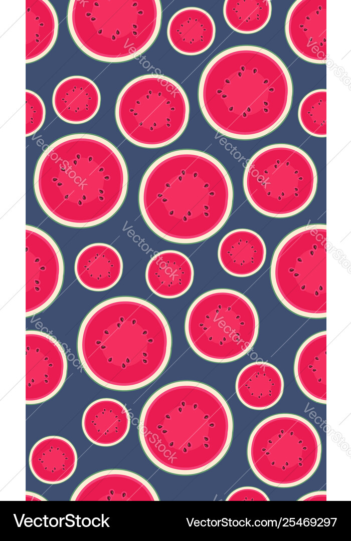 Seamless pattern with watermelons slice Royalty Free Vector