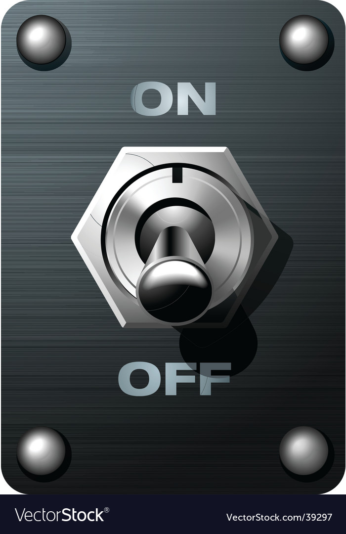 Toggle switch tumbler Royalty Free Vector Image