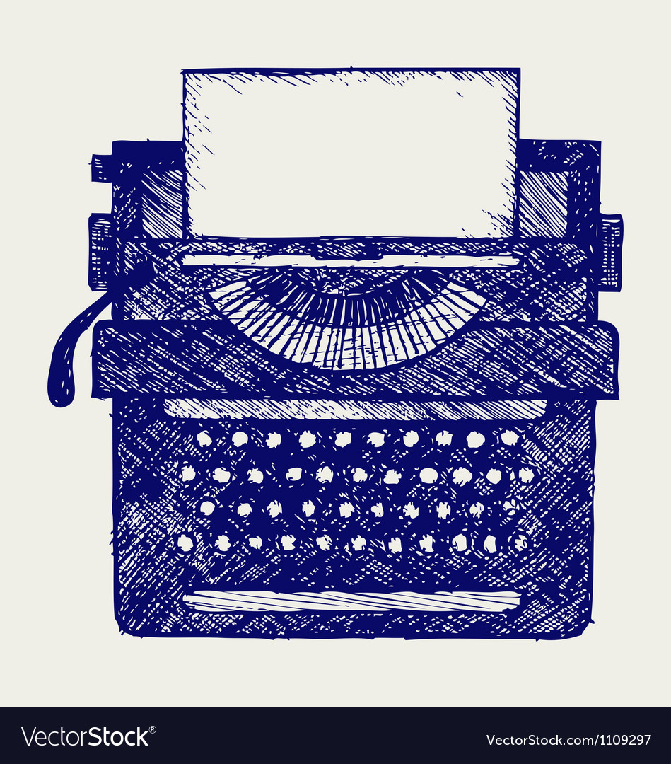 Typewriter Royalty Free Vector Image VectorStock