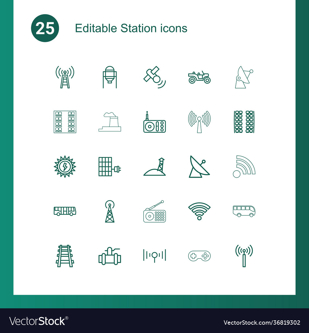 25 station icons